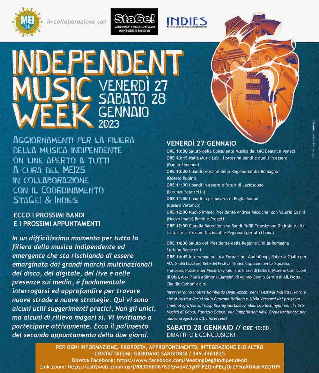Ecco tutto il Convegno dell’Independent Music Week a Cura del MEI. In apertura i Saluti del Sottosegretario alla Cultura Gianmarco Mazzi, della Delegata alla Musica del MIC Beatrice Venezi e del Presidente della Regione Emilia Romagna Stefano Bonaccini.