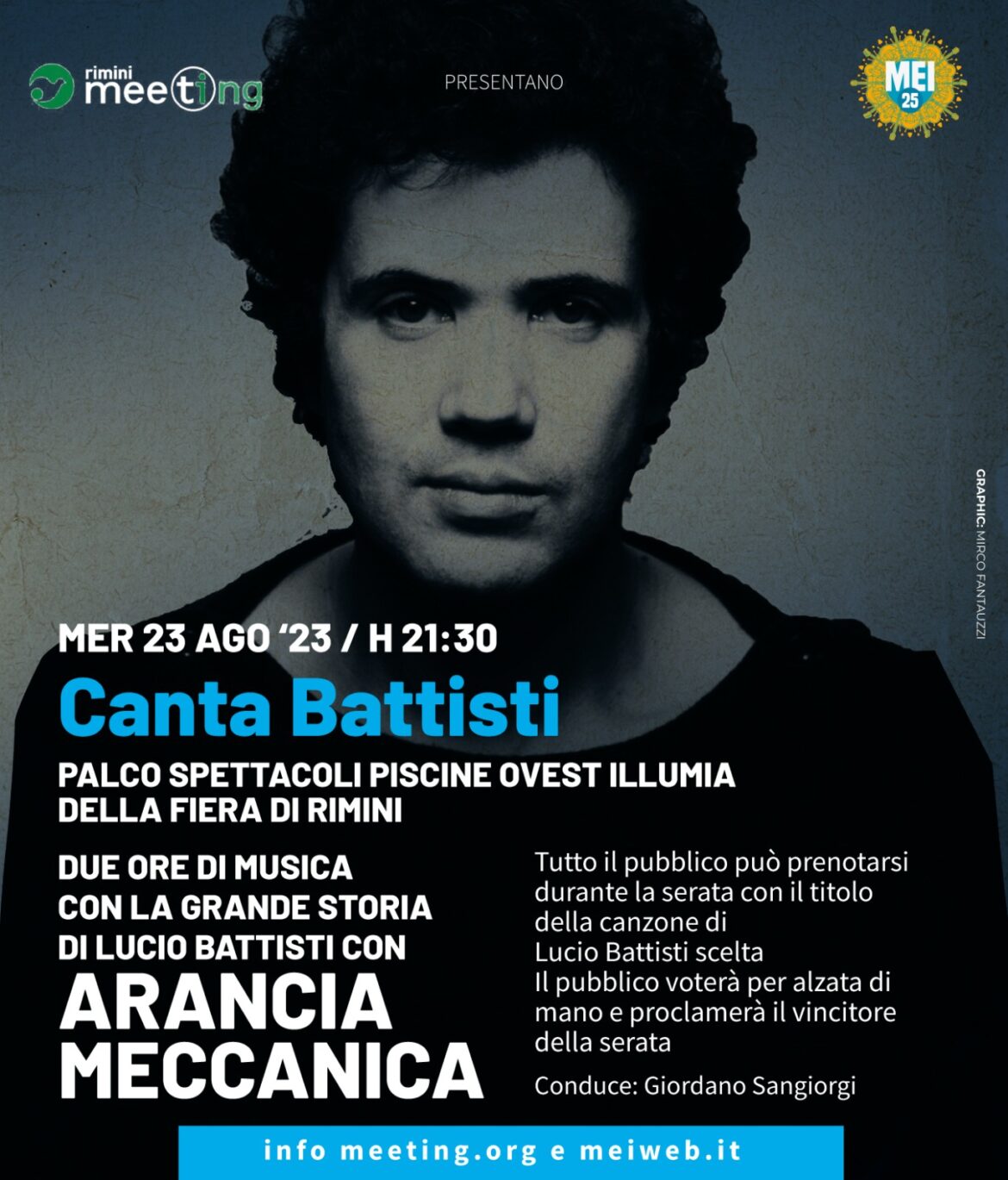 Mercoledi 23 agosto a Rimini arriva il Canta Battisti