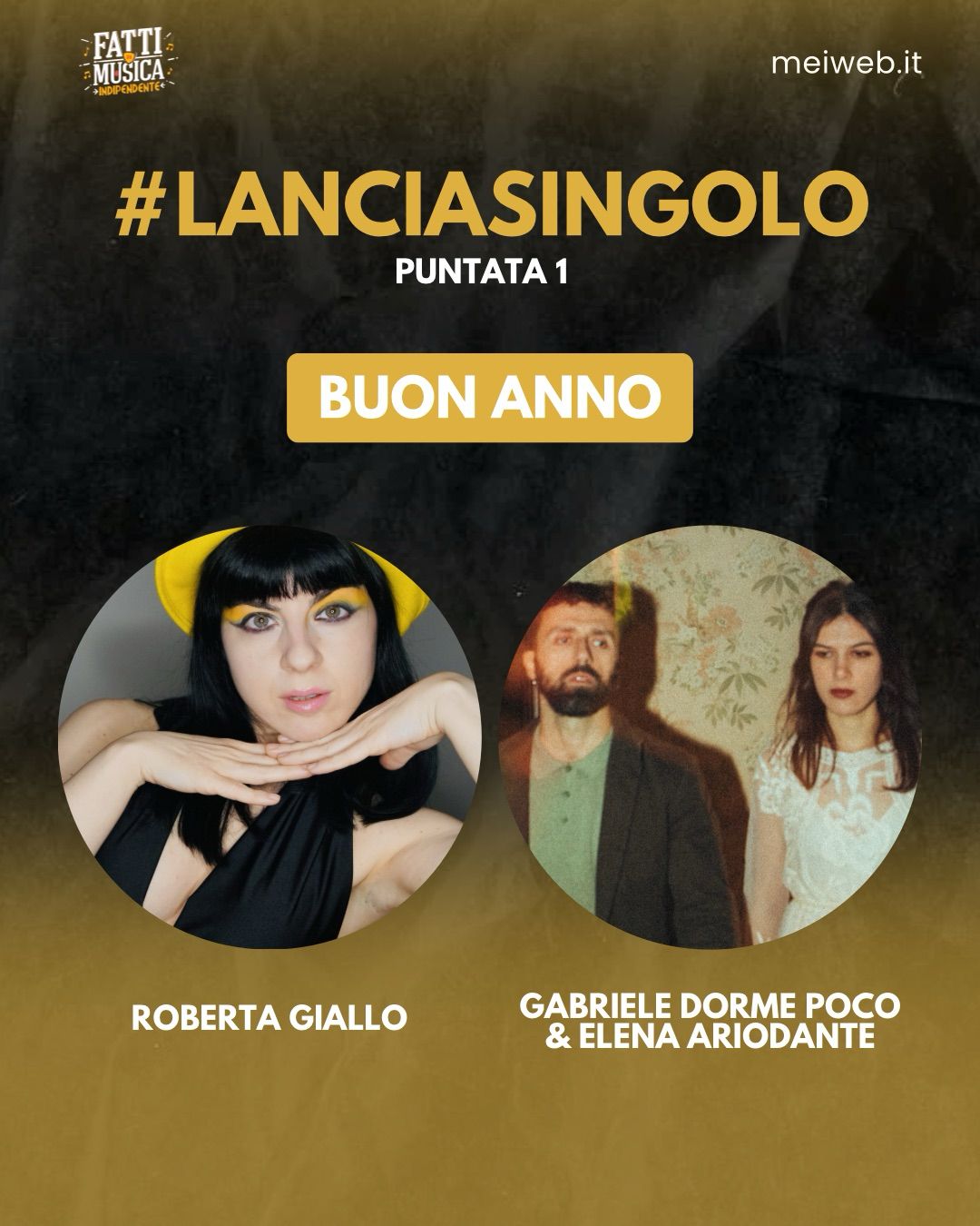 IL LANCIASINGOLO: OGGI ROBERTA GIALLO, PRESENTA GABRIELE DORME POCO E ELENA ARIODANTE, CON “BUON ANNO”