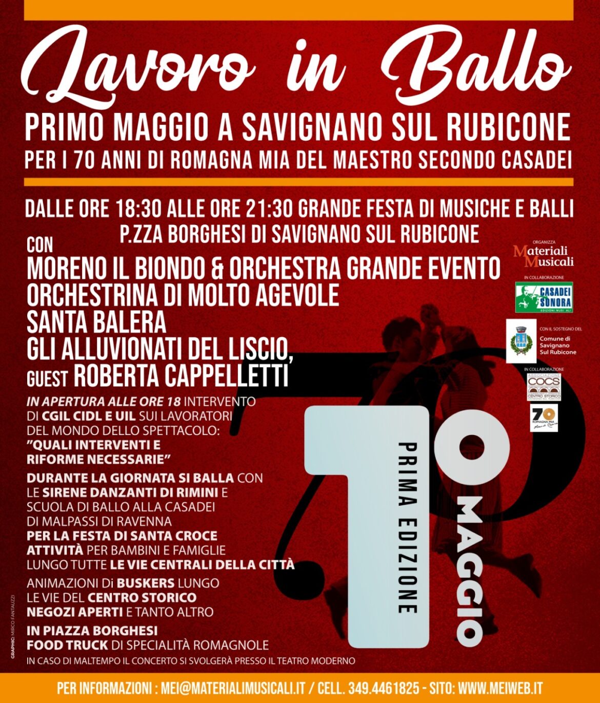 AAA cercasi buskers per "Lavoro in Ballo", 1 Maggio a Savignano sul Rubicone