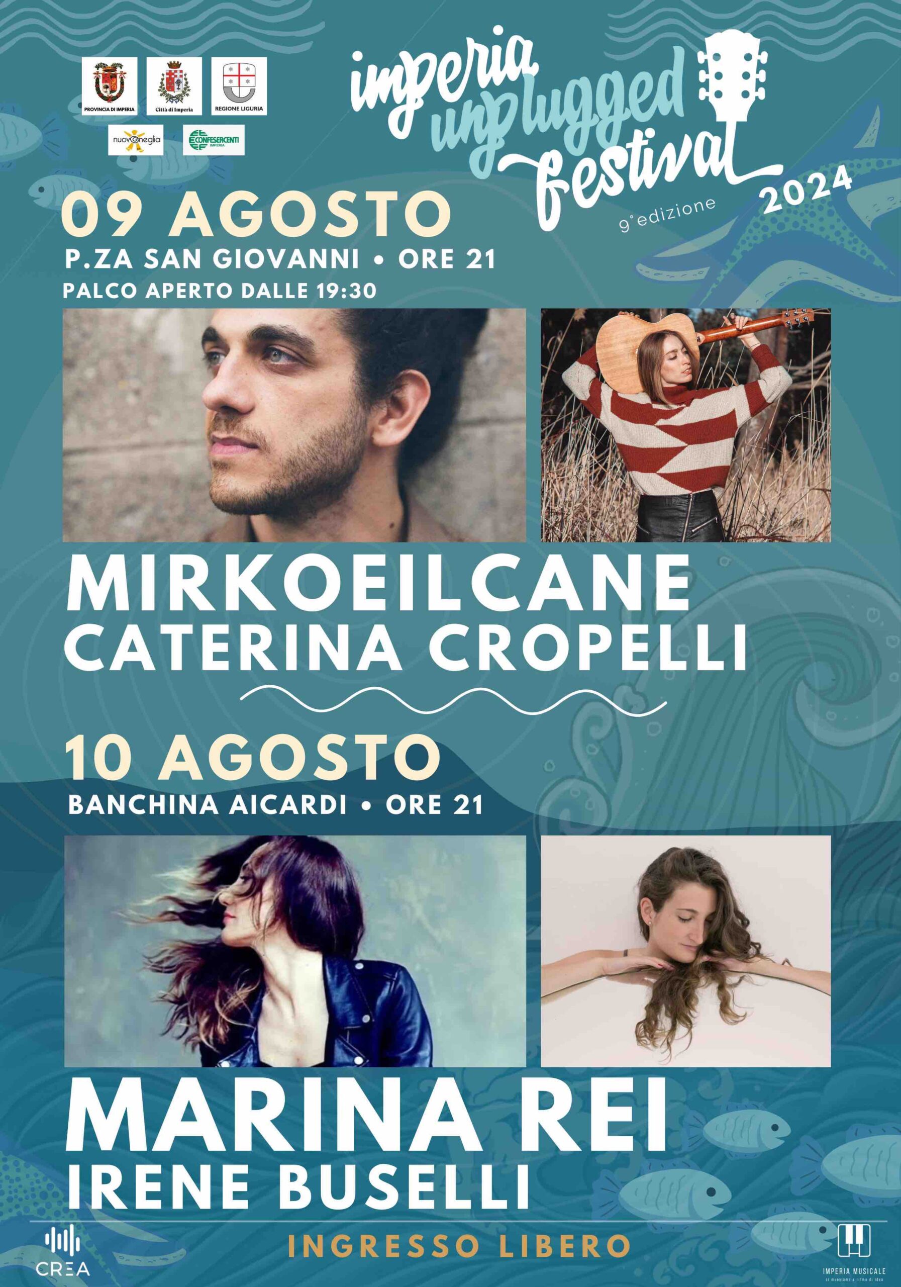 Torna l’Imperia Unplugged Festival: Marina Rei, Mirkoeilcane, Caterina Cropelli e Irene Buselli nella nuova edizione