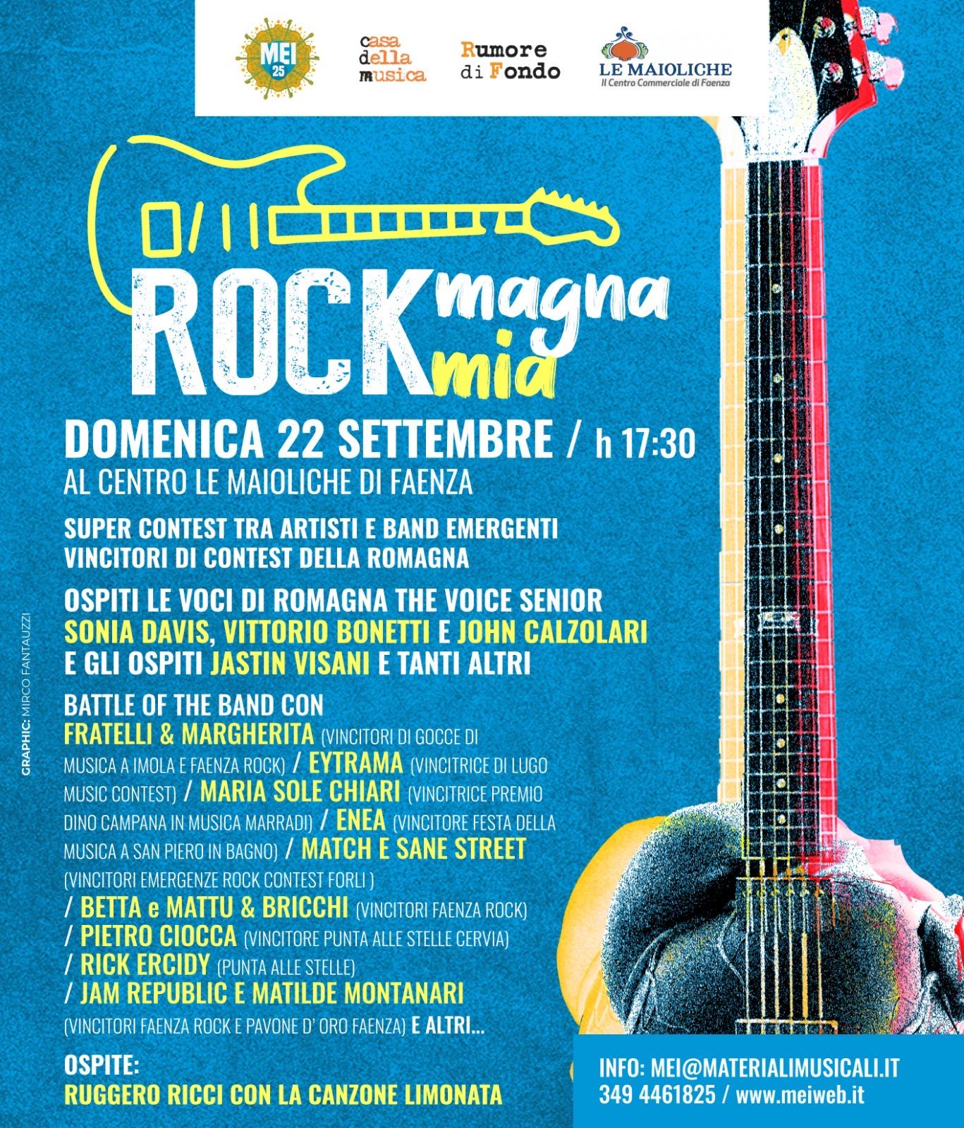 Domenica 22 Settembre – Musica e Solidarietà alle Maioliche di Faenza con Rockmagna Mia e la Raccolta fondi per la Piccola Betlemme.