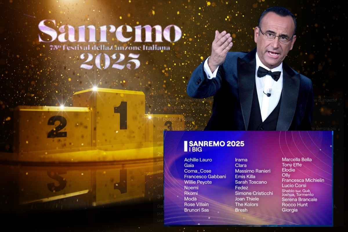 Chi vincerà Sanremo 2025? Le previsioni dell’IA