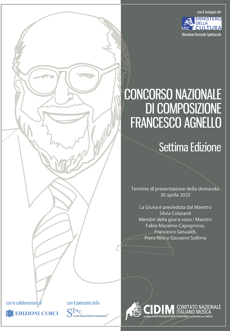 Concorso Nazionale di Composizione Francesco Agnello – VII edizione – scadenza invio partitura 30 aprile 2025