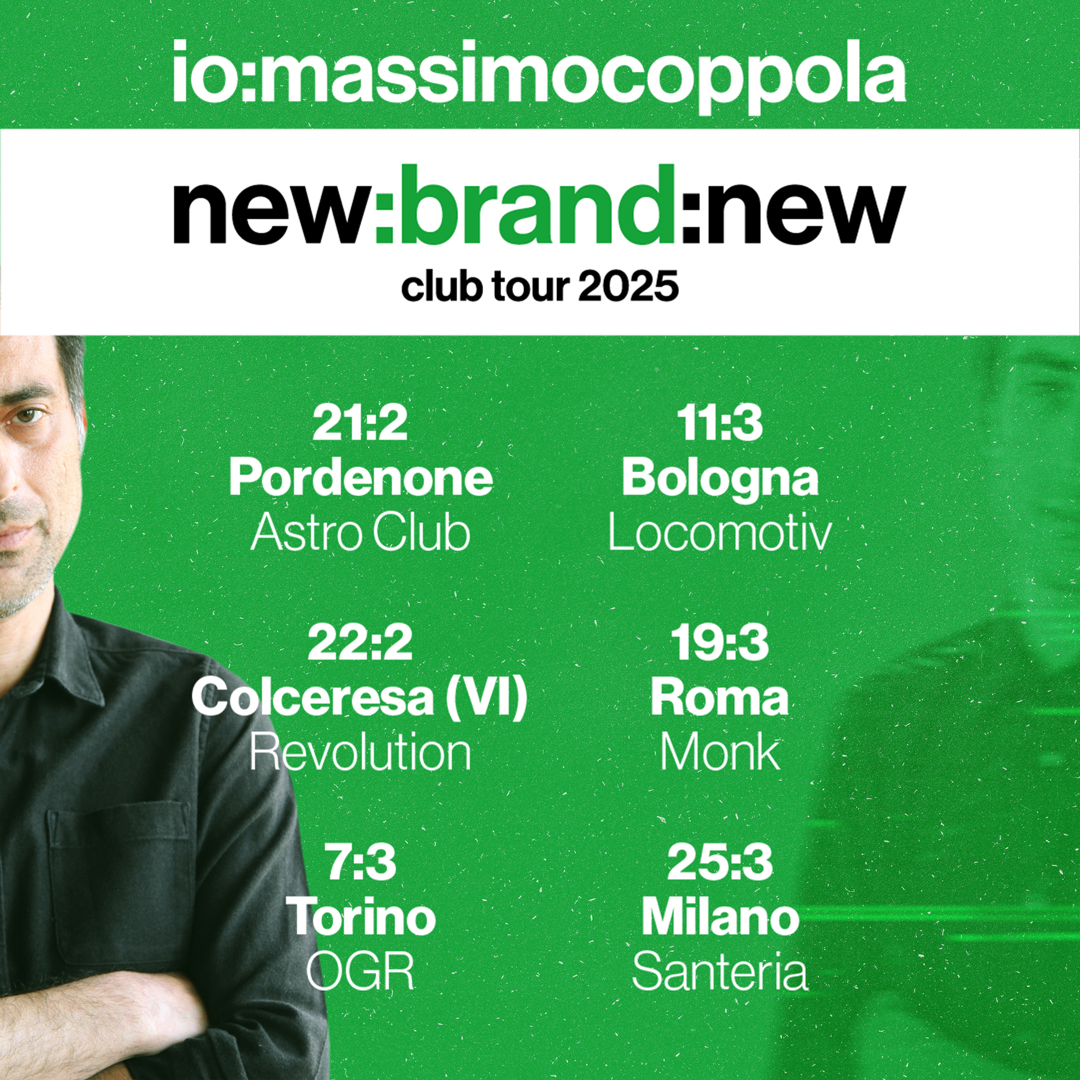 NEW:BRAND:NEW CLUB TOUR 2025 – TORNA LIVE IL PROGRAMMA CULTO DI MASSIMO COPPOLA