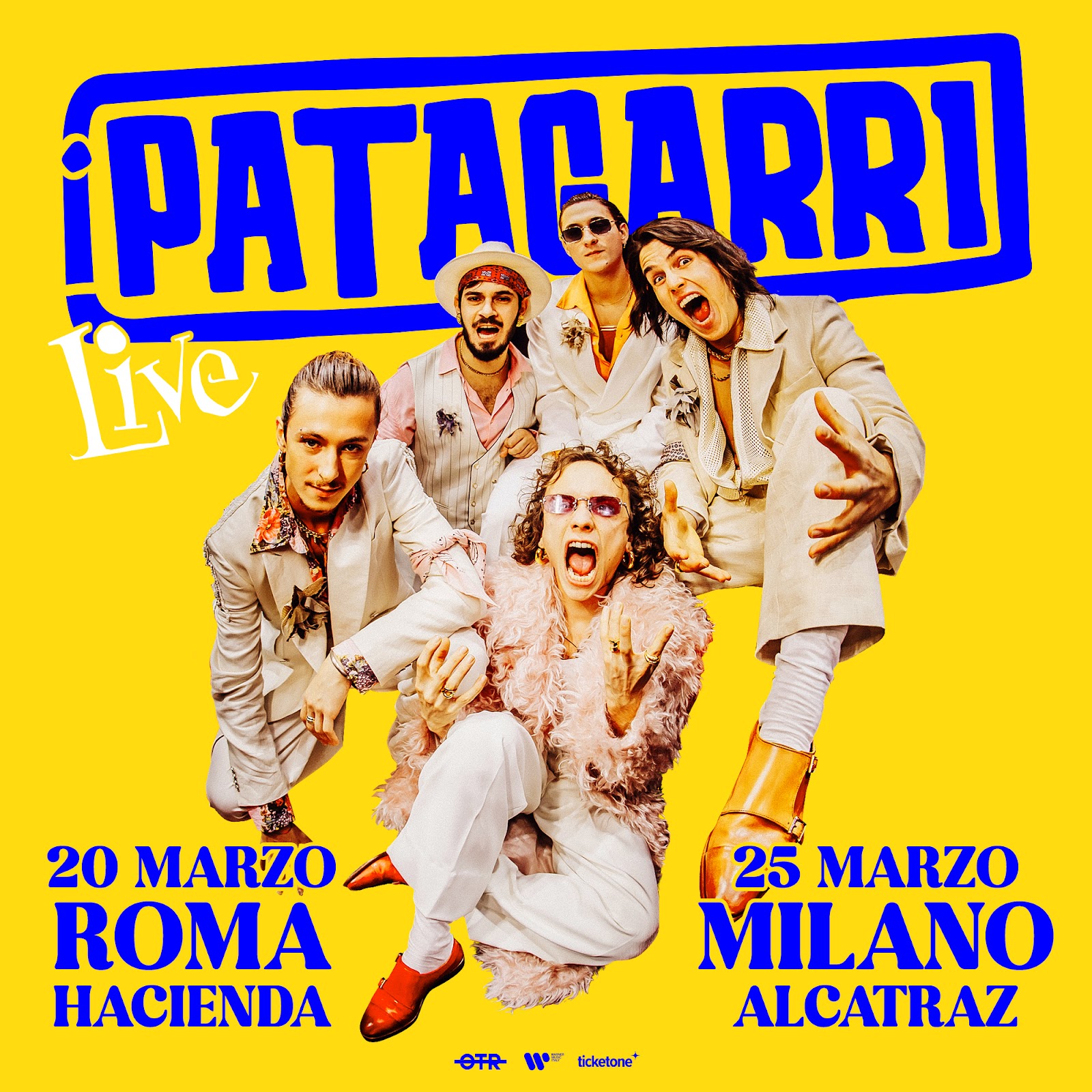 I PATAGARRI: sono pronti a inaugurare il 2025 con l’annuncio di due live, a Roma e Milano, che segnano l’inizio della collaborazione con OTR Live.