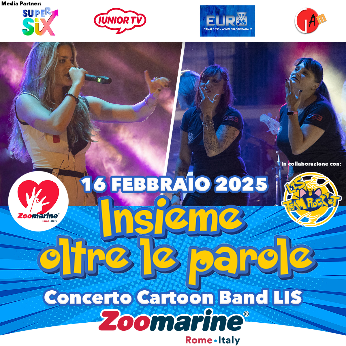 Concerto della cartoon band Lis Team Rock’et a Zoomarine