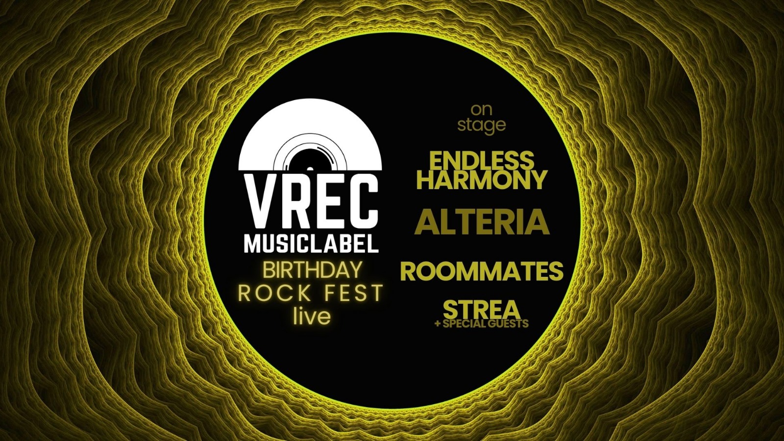 Alteria, Endless Harmony, Roommates e STREA sono i protagonisti del Vrec Birthday Party