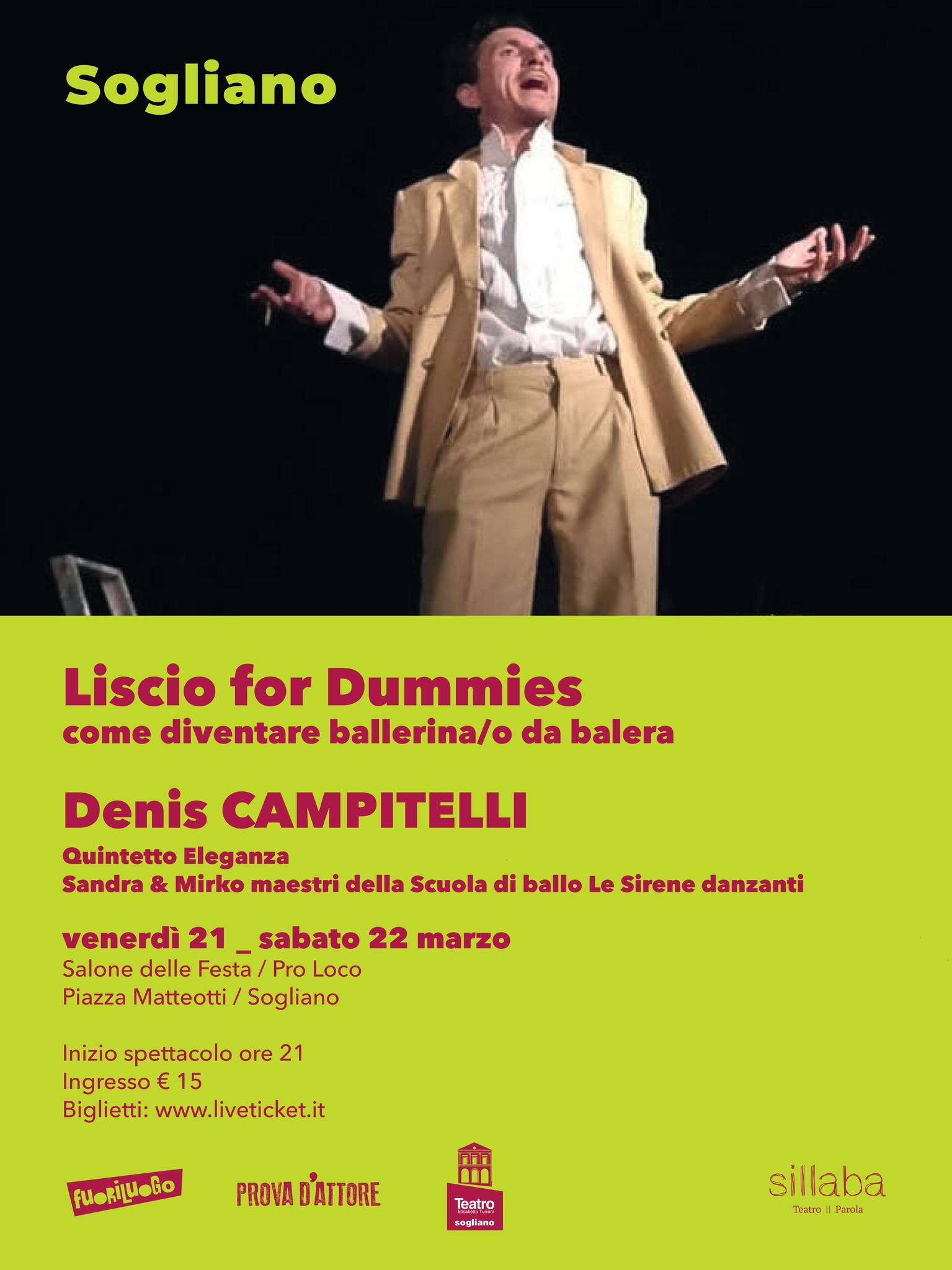 Denis Campitelli trasforma il teatro in una vivace balera con “LISCIO FOR DUMMIES”