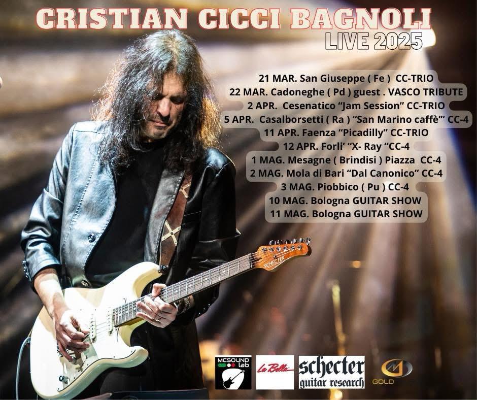 Cristian “Cicci” Bagnoli: il tour 2025 è pronto a infiammare i palchi italiani!