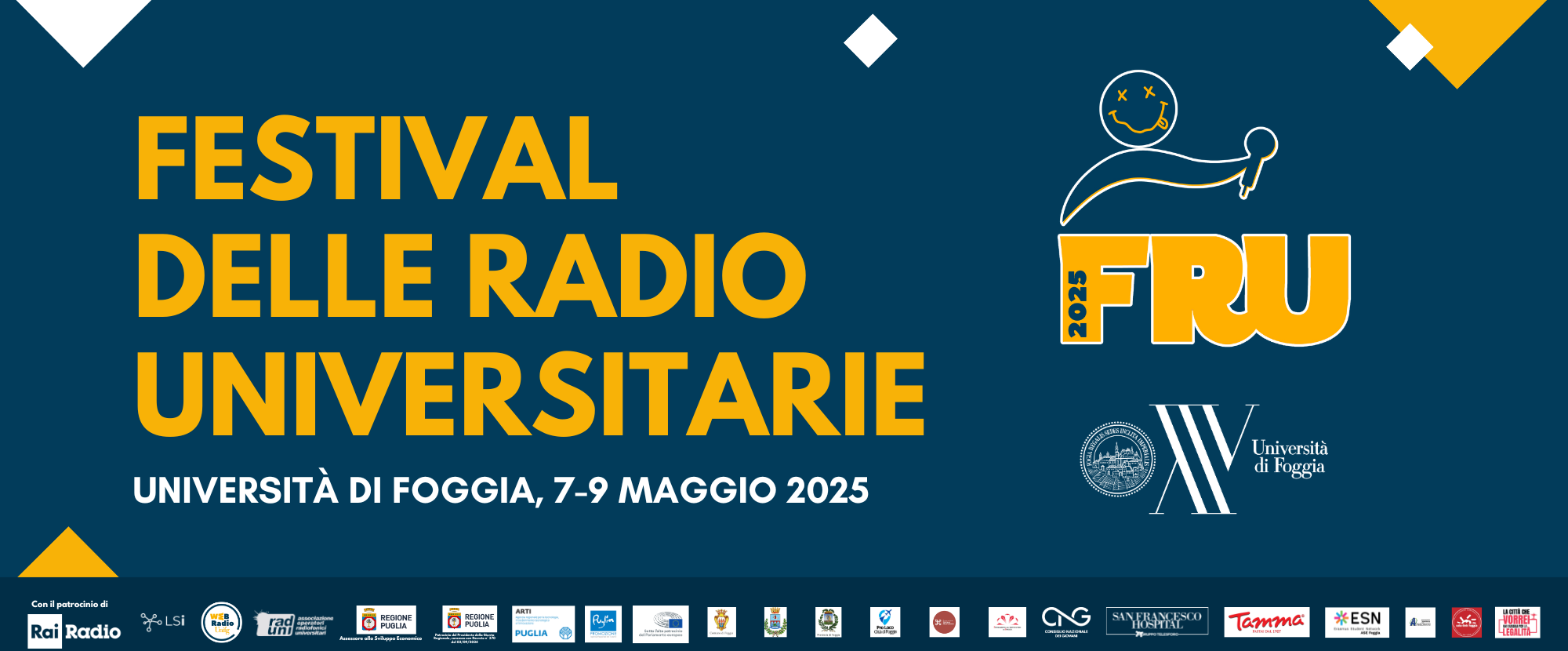 Dal 7 al 9 maggio 2025, Foggia e Manfredonia ospiteranno il FRU 2025