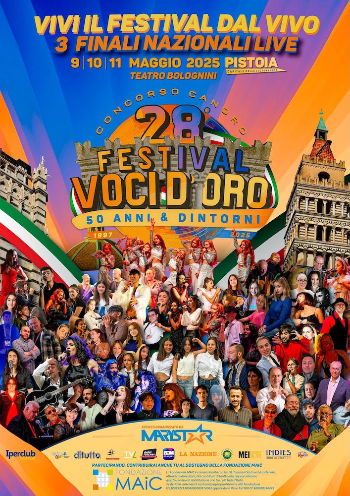 Il Programma delle 3 Serate Finali  28ª edizione del Festival Voci d’Oro 50 Anni & Dintorni 2025