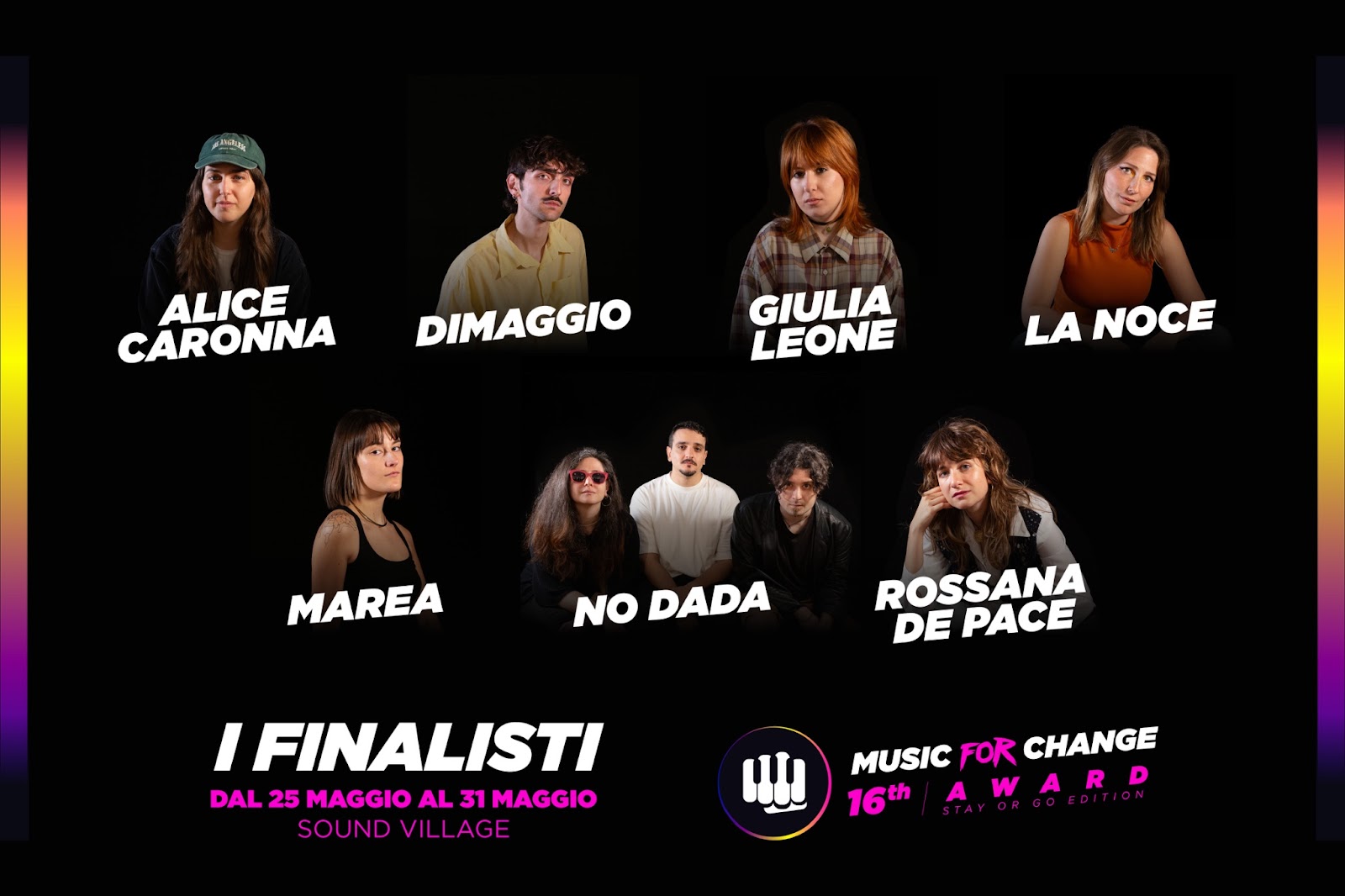 MUSIC FOR CHANGE: i 7 FINALISTI e la residenza artistica SOUND VILLAGE a Cosenza