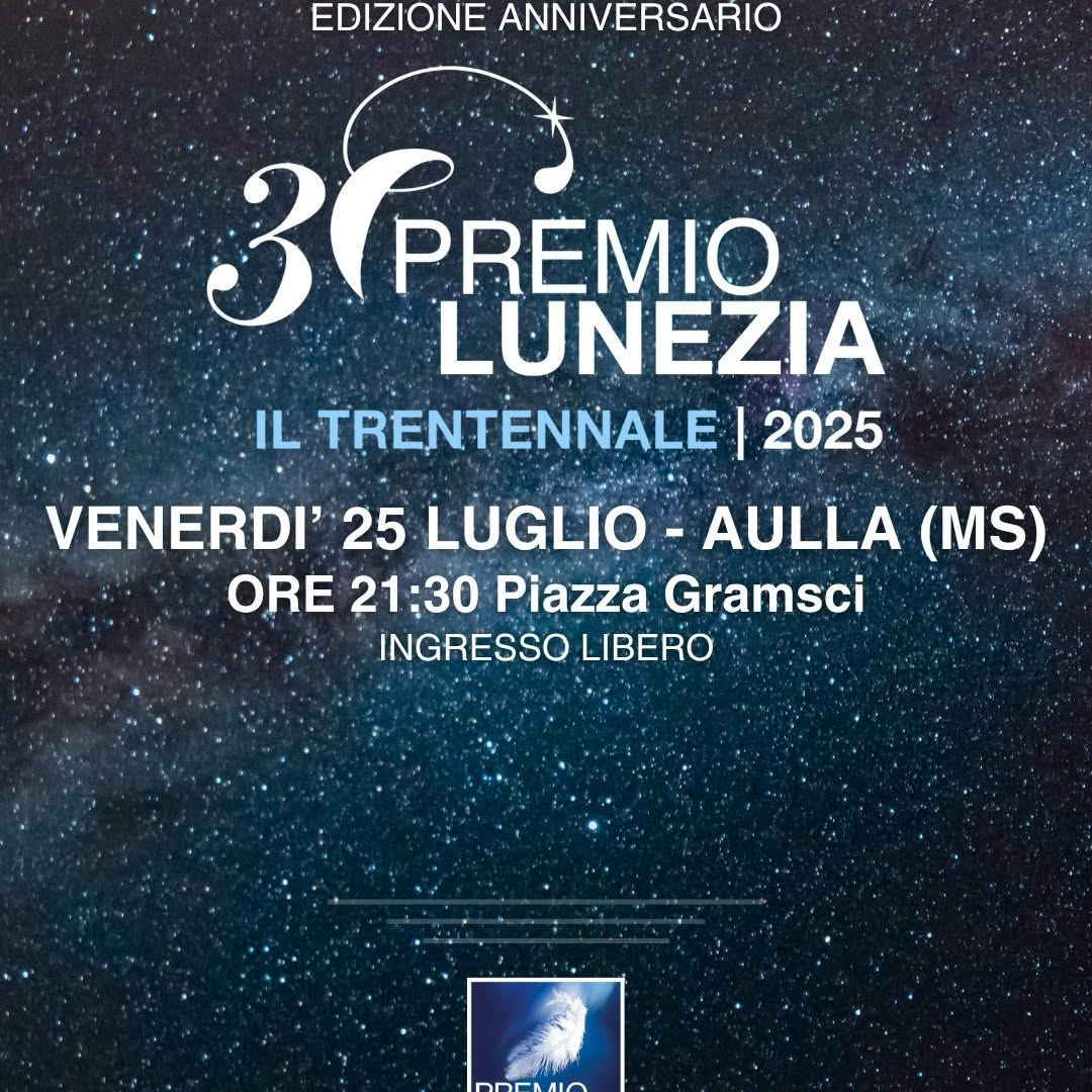 Premio Lunezia – La musica d’autore torna protagonista in Lunigiana Ingresso gratuito con prenotazione via email