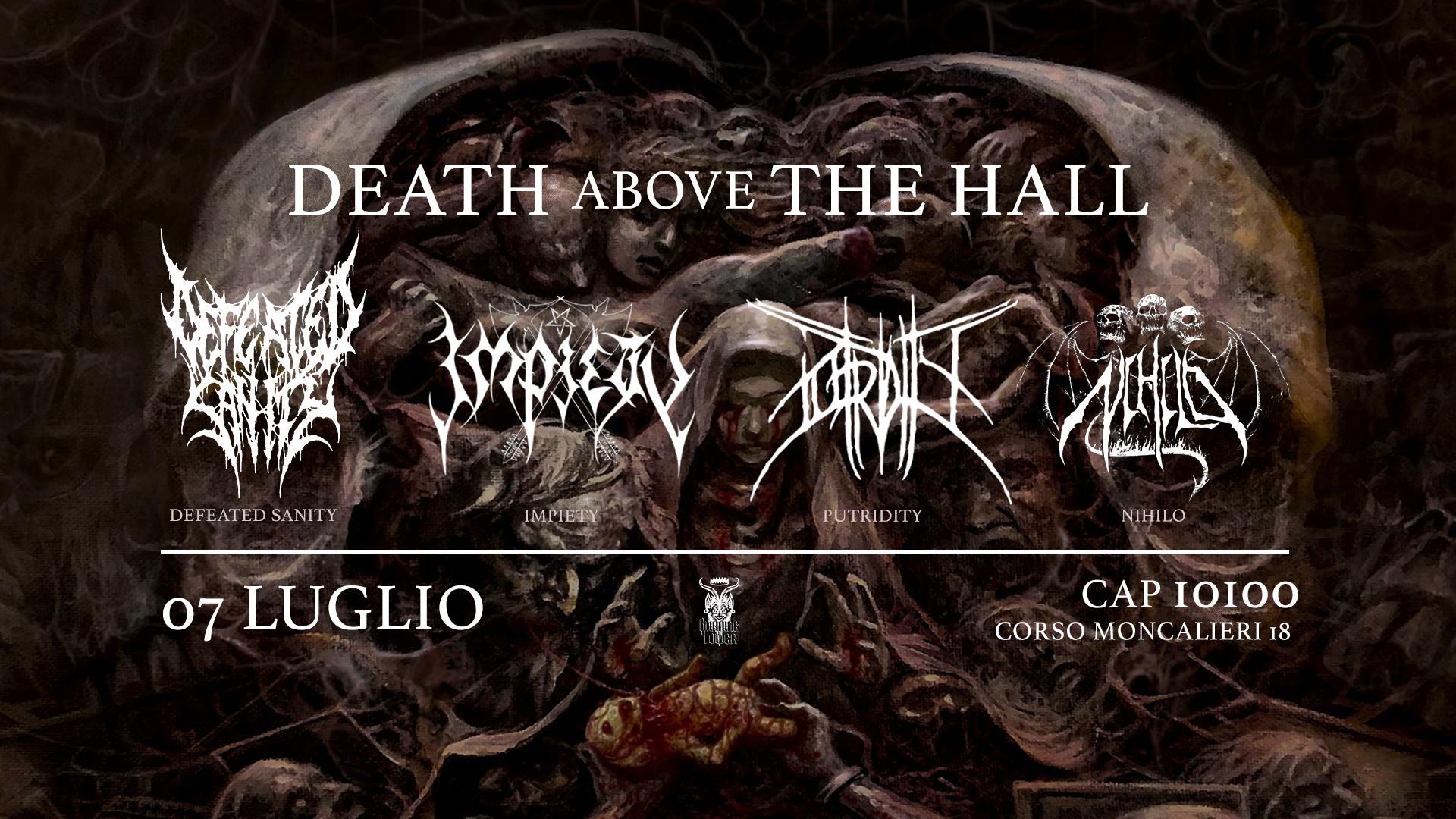 DEFEATED SANITY + guests live @ CAP10100 (TO) il 7 luglio
