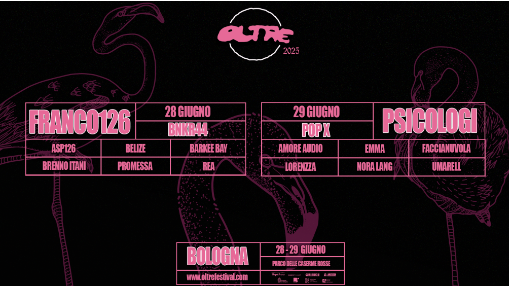 OLTRE Festival 2025: a Bologna la settima edizione che abbatte i confini della musica Dal 28 al 29 giugno, due giorni di live tra generi, stili e generazioni al Parco delle Caserme Rosse