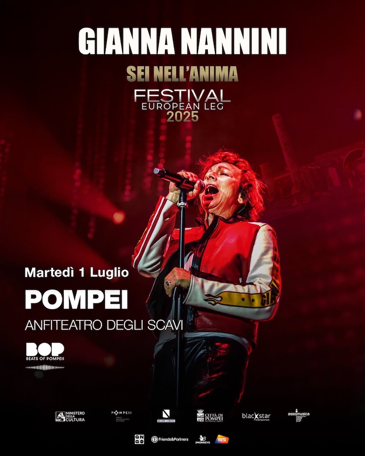 Gianna Nannini apre la seconda edizione di BOP – Beats of Pompei 2025. Il giorno seguente è la volta degli americani Dream Theater