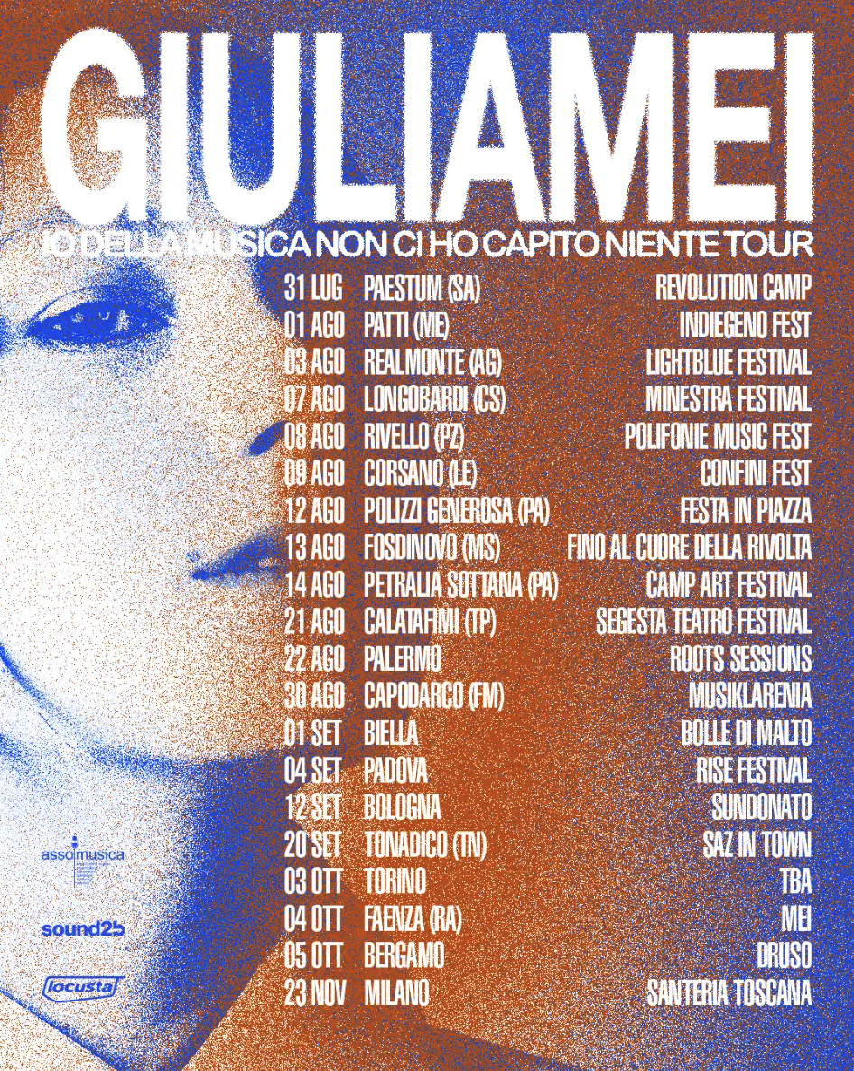 GIULIA MEI – le nuove date del tour e la festa a MILANO, SANTERIA a due anni da “Bandiera”