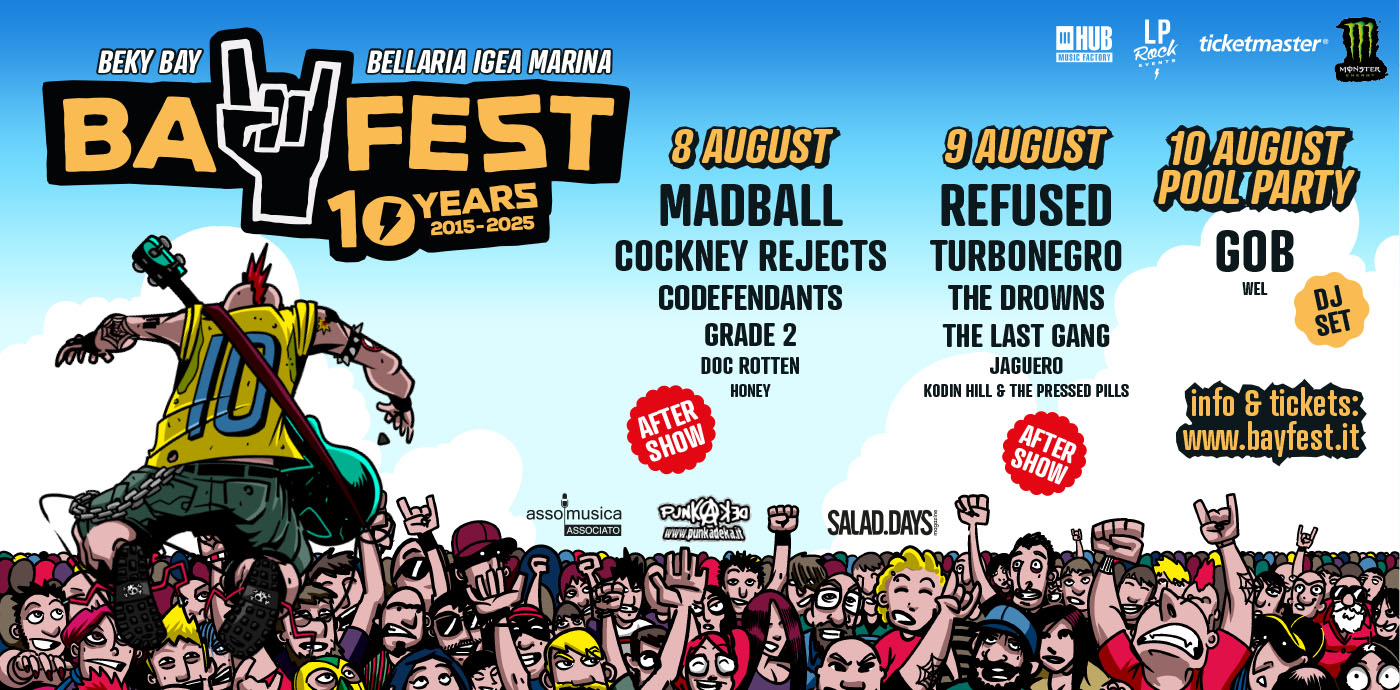 BAY FEST 2025: TUTTE LE BAND IN CARTELLONE