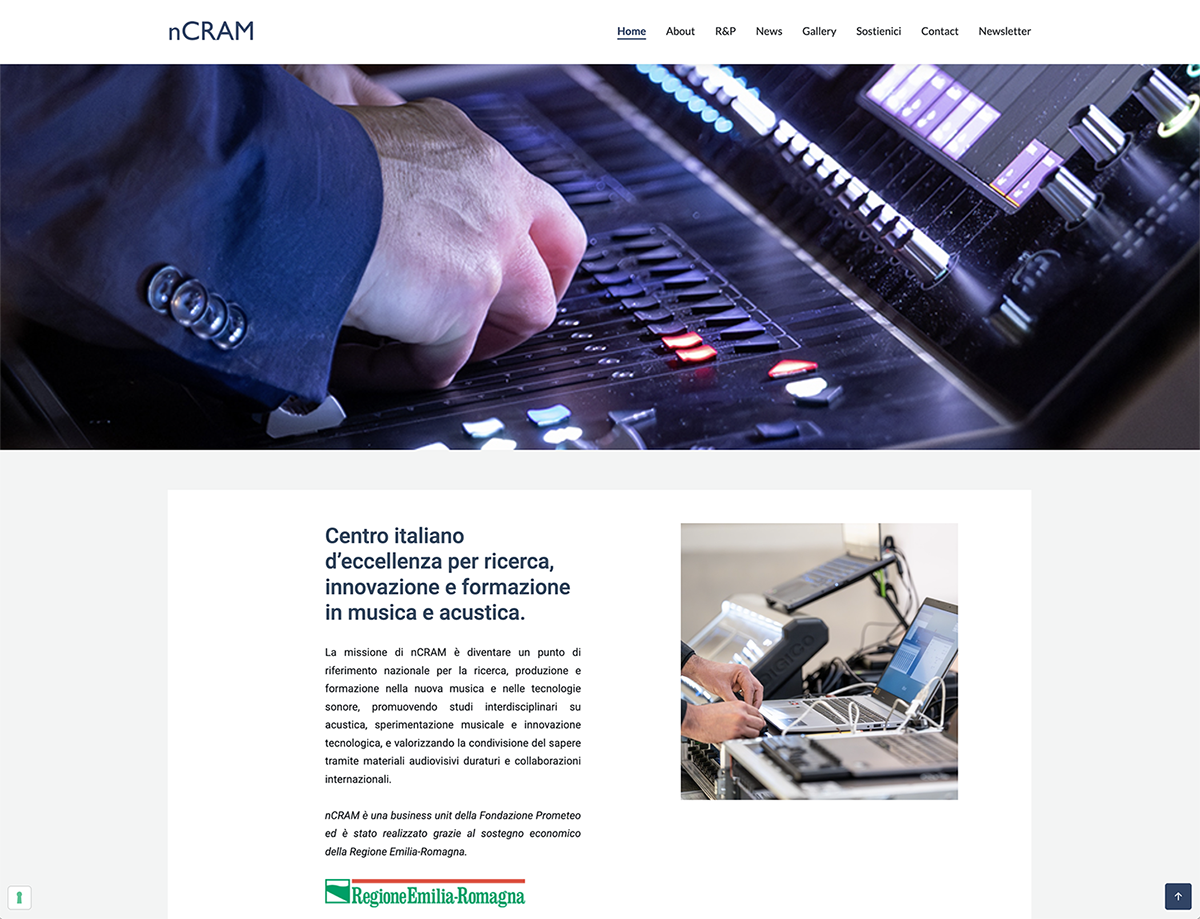 È online il sito del nCRAM – Nuovo Centro di Ricerca Acustica e Musicale 