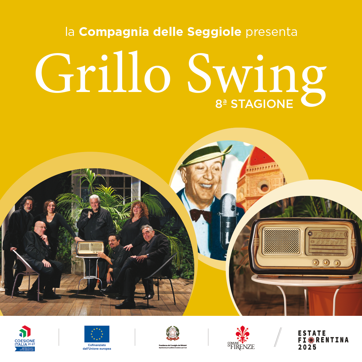 Estate Fiorentina: dal 4 all’8 agosto torna Grillo Swing, lo spettacolo dedicato al Grillo Canterino e alla voce inconfondibile di Odoardo Spadaro