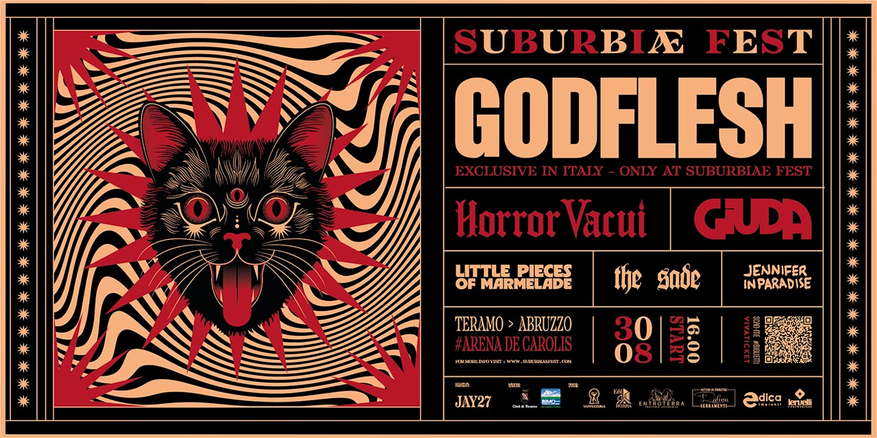 Manca un mese al SUBURBIAE UNEXPECTED FEST 2025 di Teramo, con GODFLESH per l’UNICA DATA ITALIANA