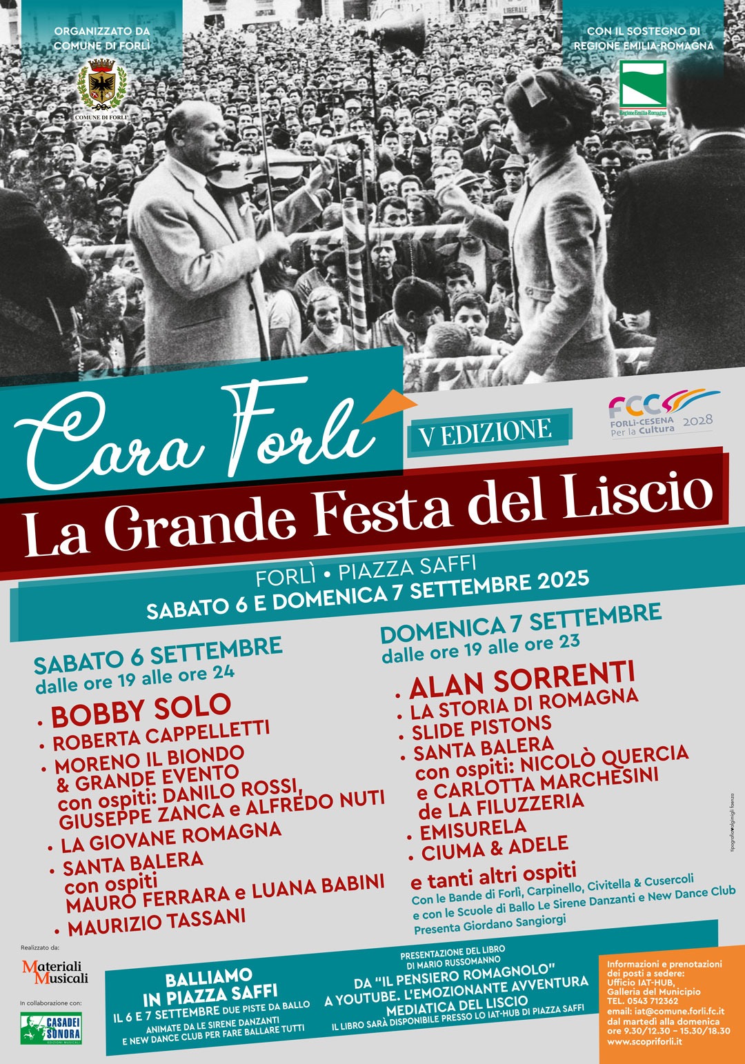 Cara Forlì – La Grande Festa del Liscio: il programma completo della V edizione