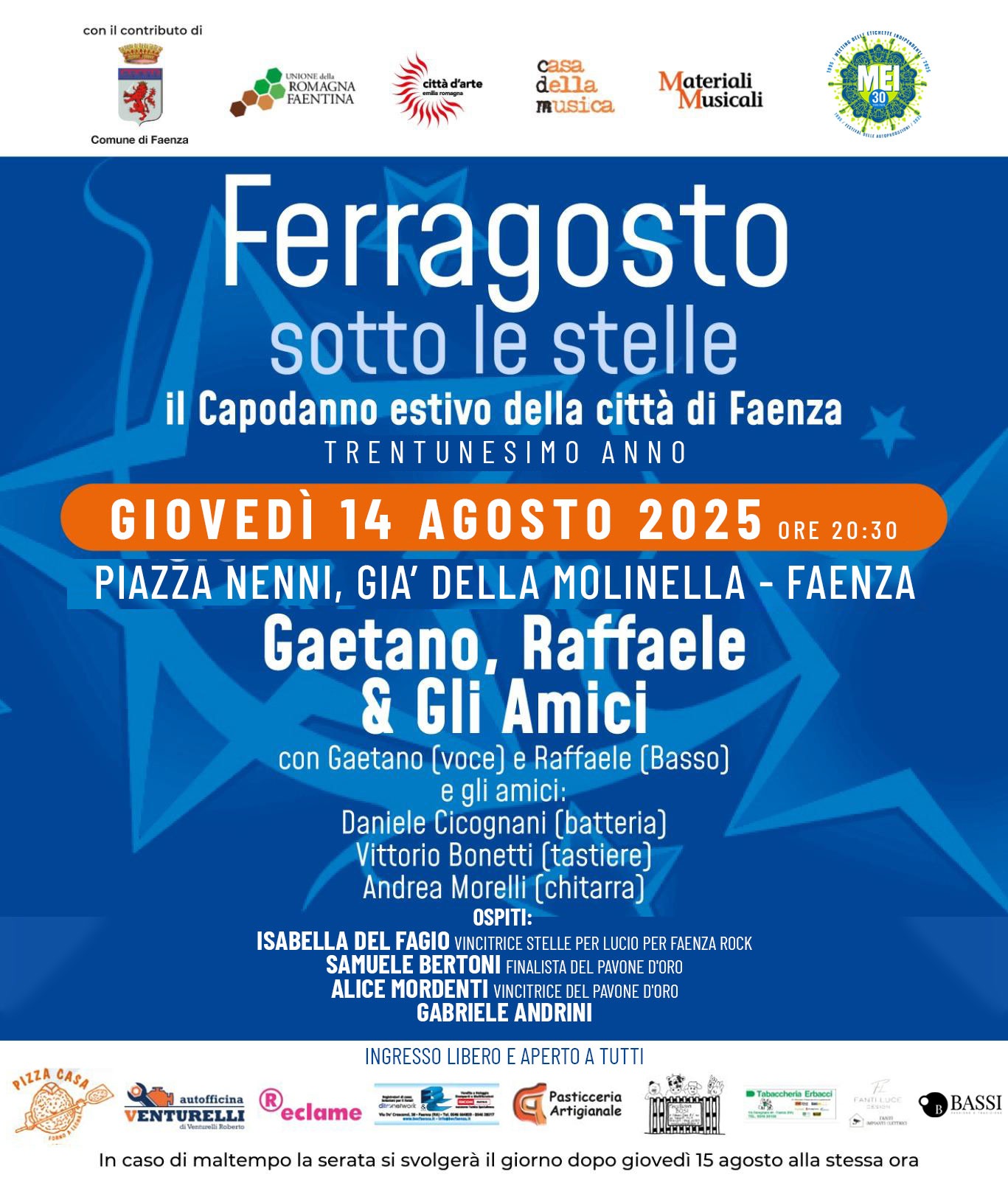 Ferragosto sotto le stelle 2025: il Capodanno estivo di Faenza