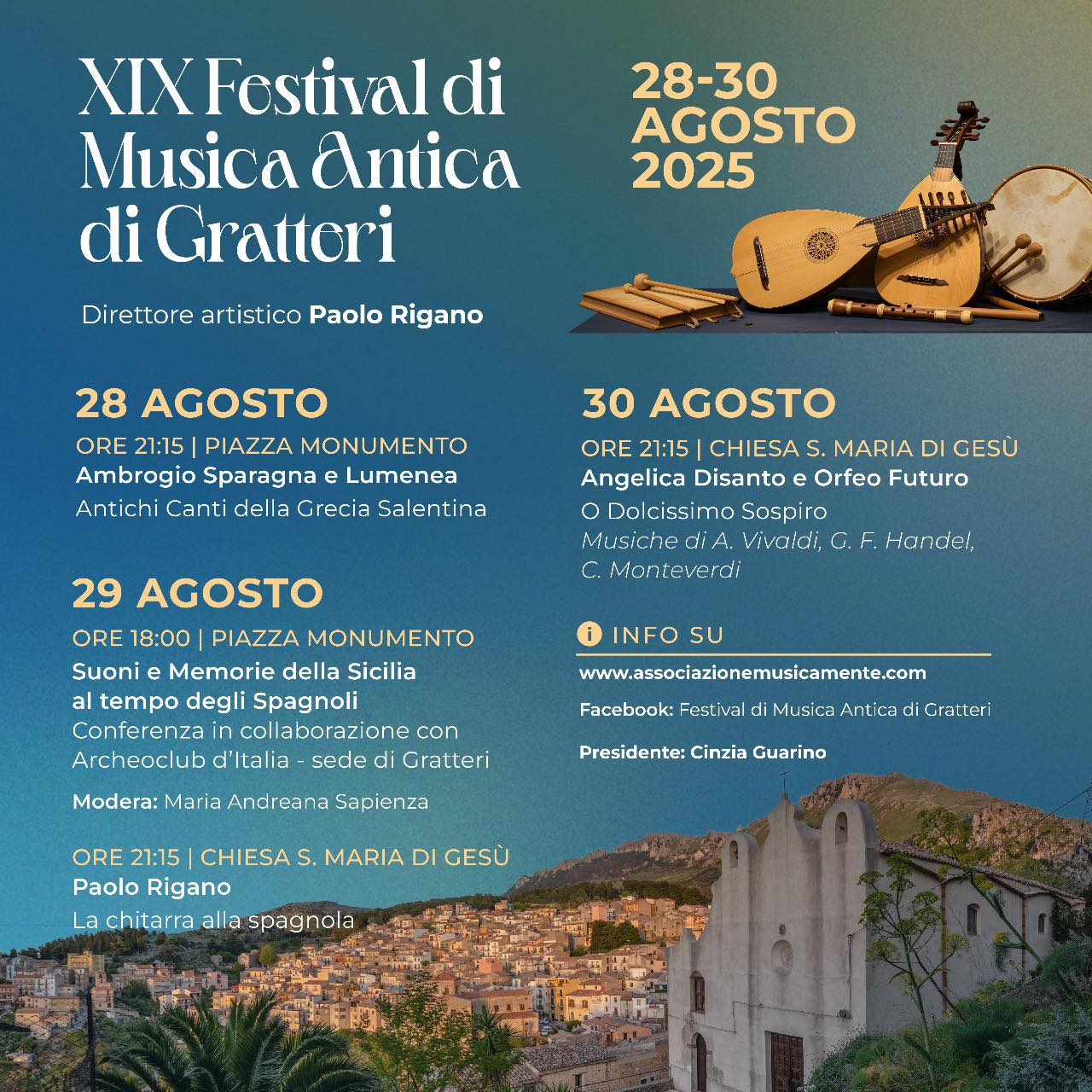 Tutto pronto per il XIX Festival di Musica Antica di Gratteri. Apertura con Ambrogio Sparagna – Cefalunews