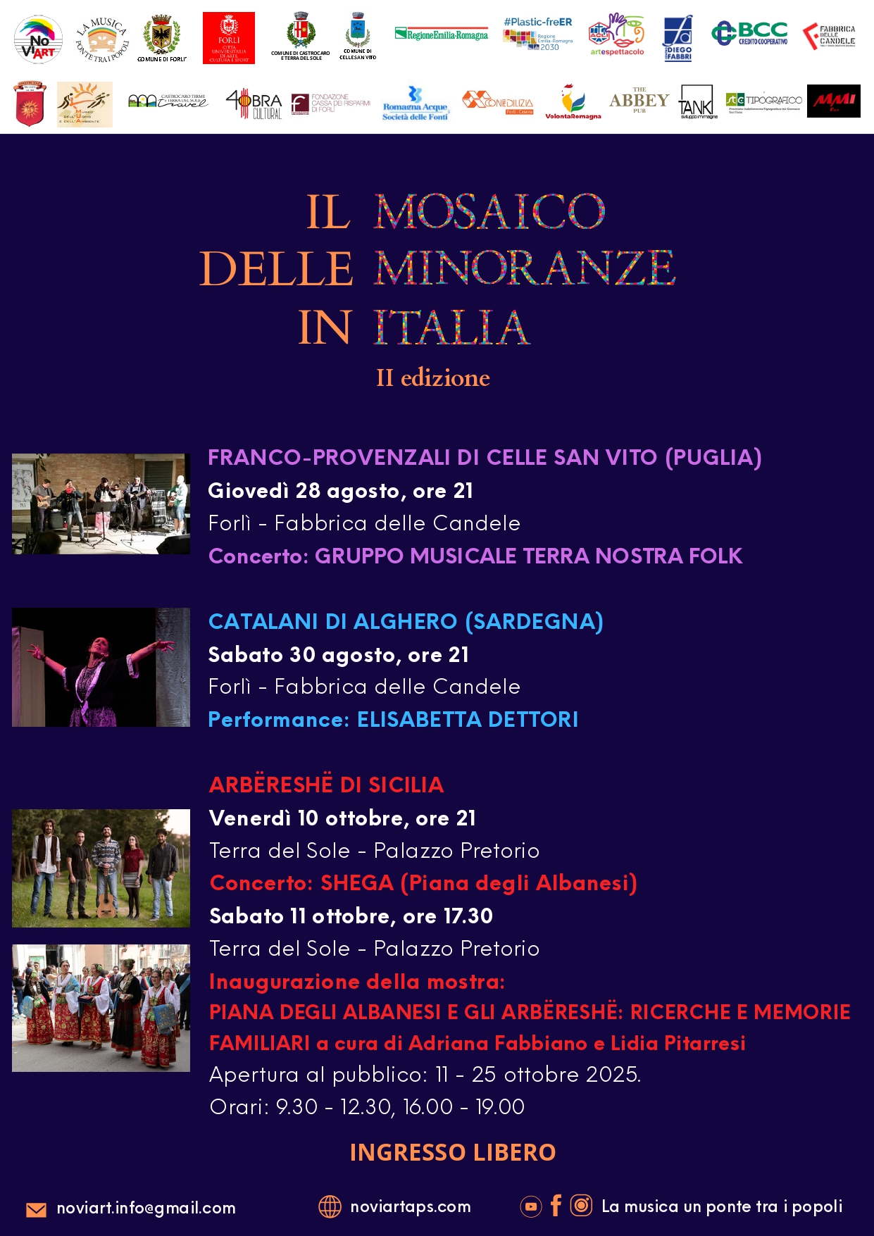 2° edizione del festival “Il mosaico delle minoranze in Italia” – Forlì