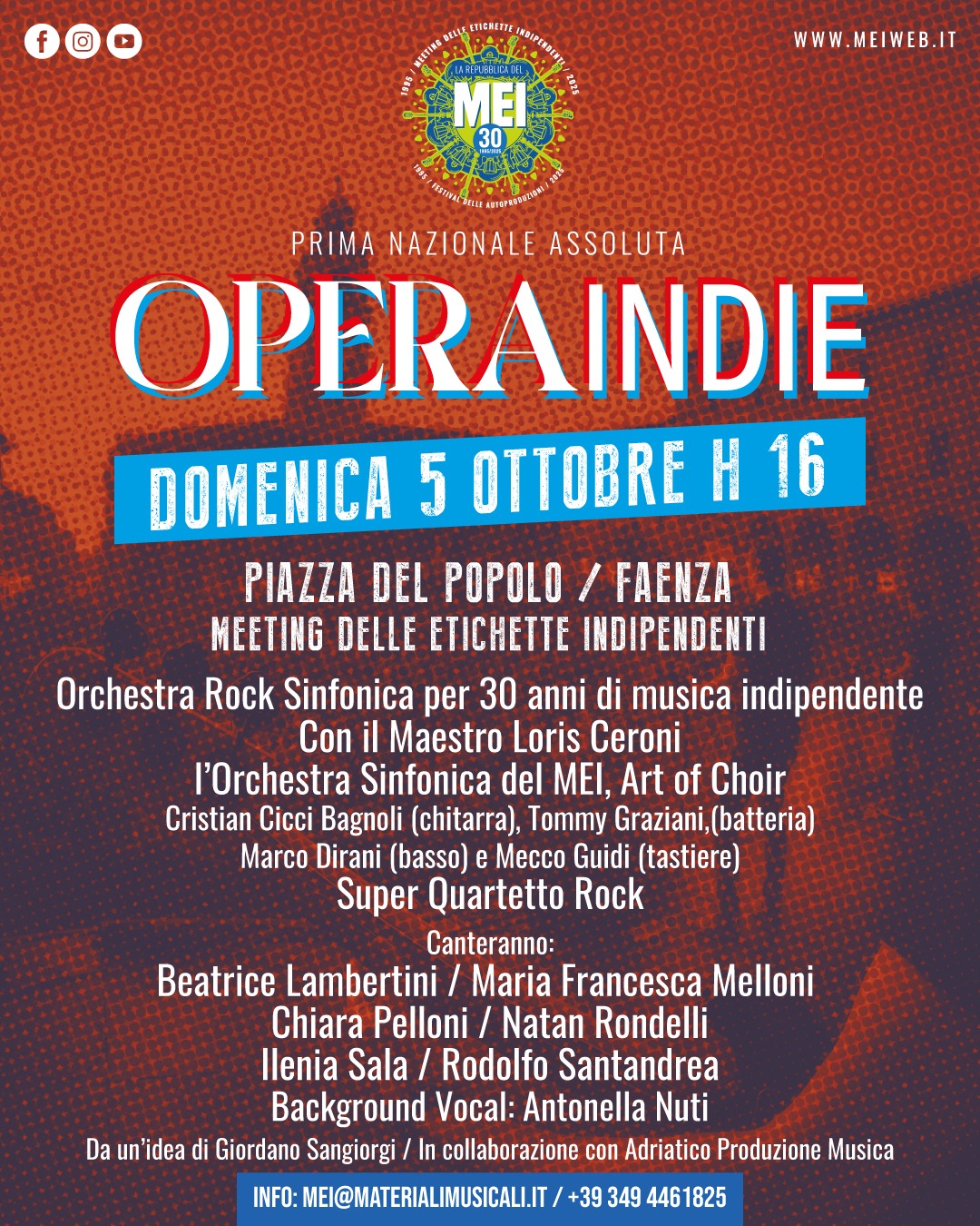 Al Mei di Faenza, tutti gli a rtisti faentini e del territorio presenti: Nasce Opera Indie, Isabella Del Fagio e Matilde Montanari presentano i primi lavori, reunion dei Bad Uhf, premiati 18 k e i suoi producer