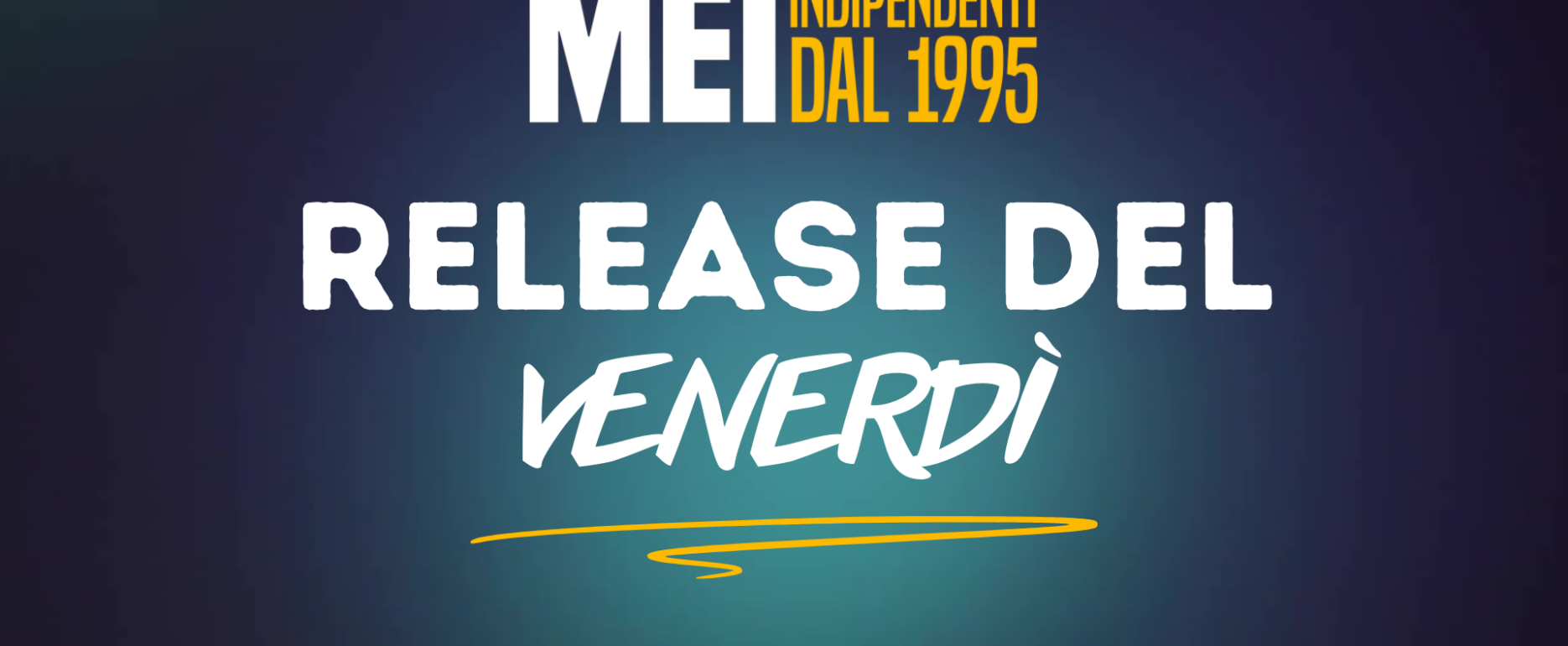 copertina per le uscite del venerdì, con solo delle scritte