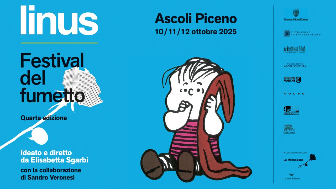 Dal 10 al 12 ottobre la quarta edizione di LINUS – FESTIVAL DEL FUMETTO, ideato e diretto da ELISABETTA SGARBI, con la collaborazione di Sandro Veronesi, ad Ascoli Piceno