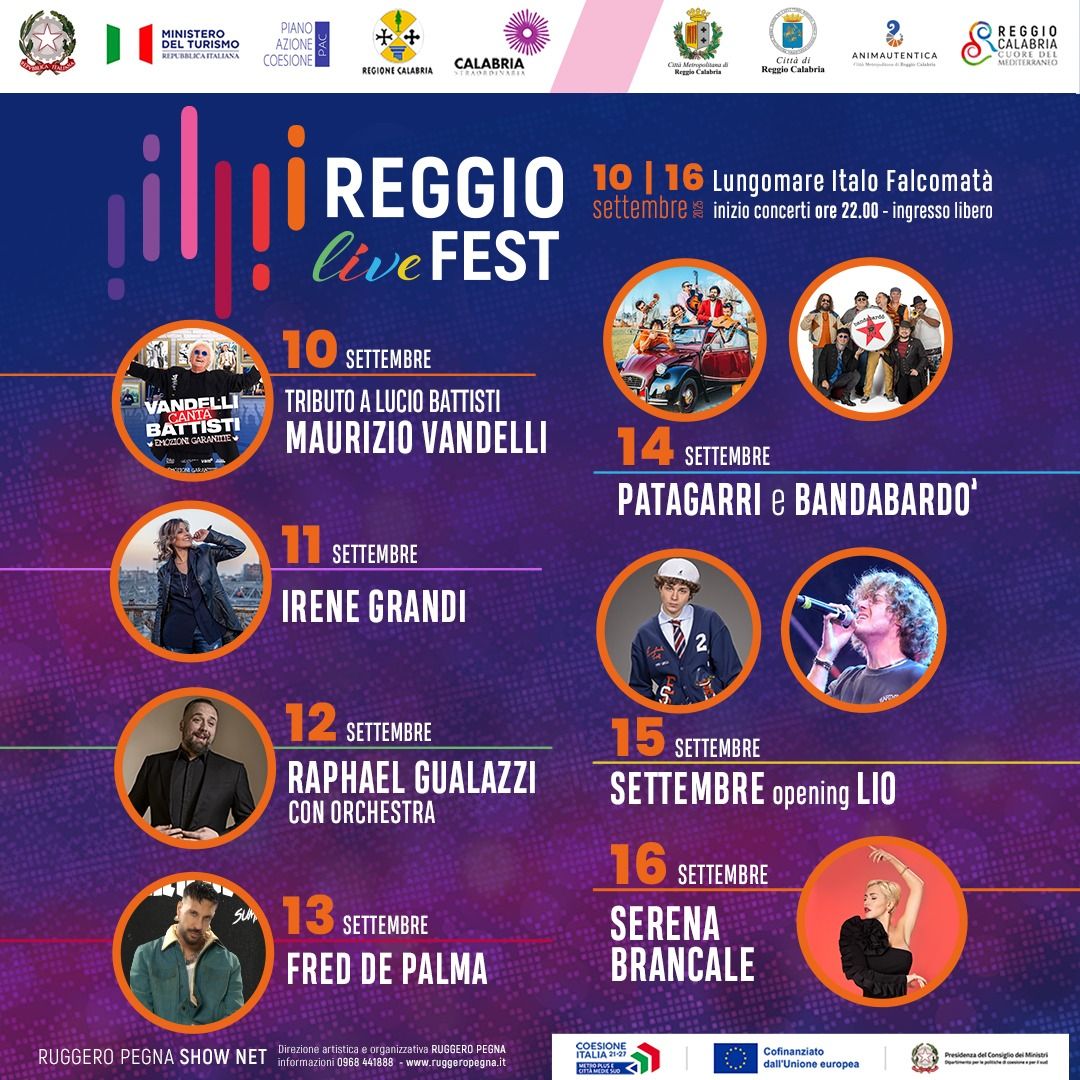 PRESENTATO IL “REGGIO LIVE FEST 2025”, CHE PARTE STASERA CON L’OMAGGIO A LUCIO BATTISTI DI MAURIZIO VANDELLI