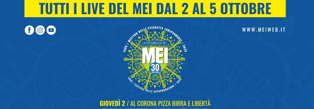 Il Mei di Faenza, che si terra’ per i suoi 30 anni, e’ un’altra grande occasione per i migliori giovani artisti del nostro territorio locale. Ecco tutti i nomi dal 2 al 5 ottobre