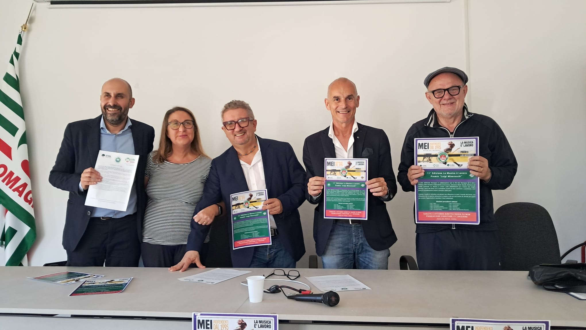 La Cisl di Faenza e il Vicesindaco Fabbri presentano il contest La Musica e’ Lavoro dedicato al sindacalista faentino Luigi Miserocchi che si terra’ sabato 4 ottobre al MEI 2025