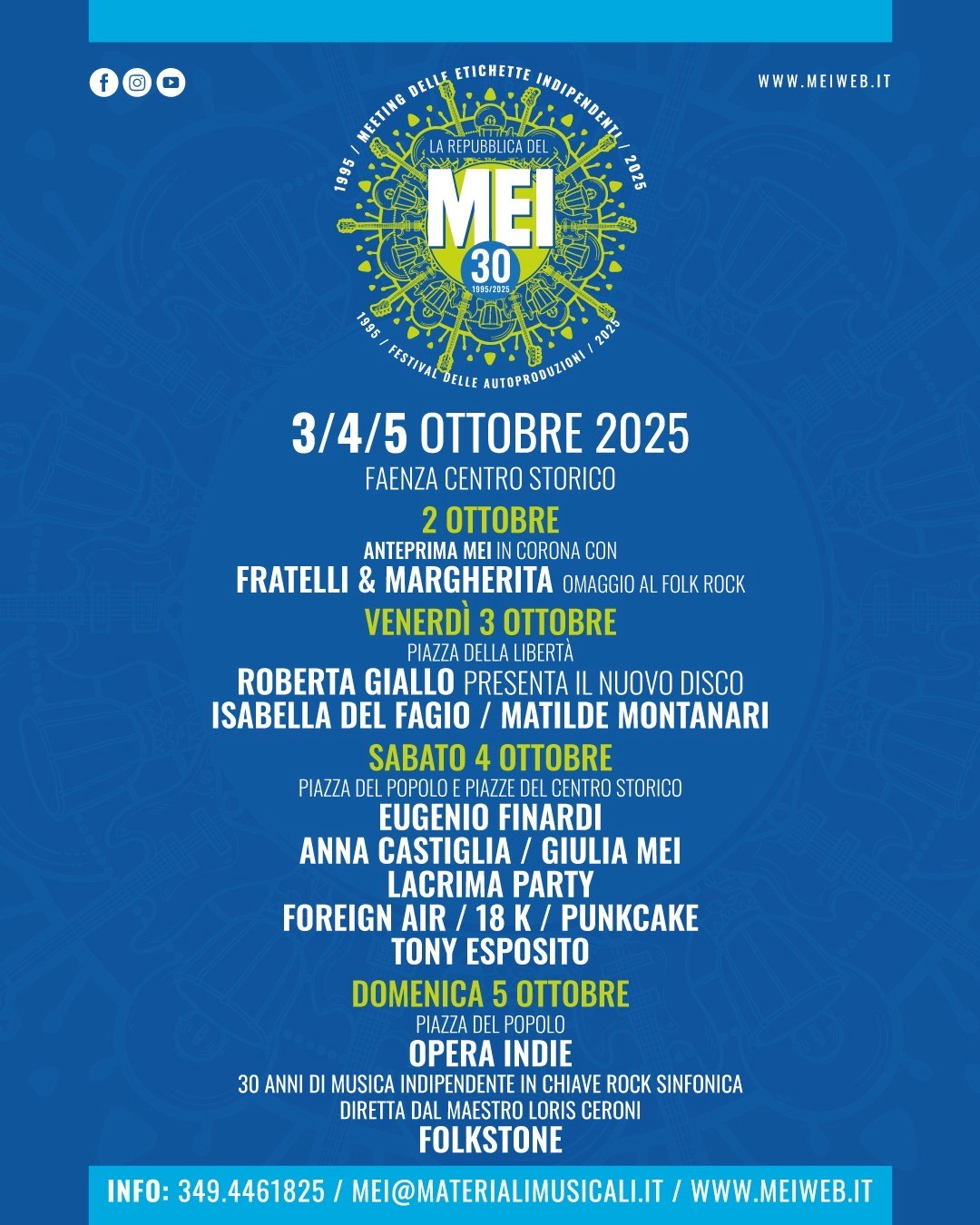 Dal 3 al 5 ottobre a Faenza (RA) la nuova edizione del Mei 2025! Ecco un primo programma generale