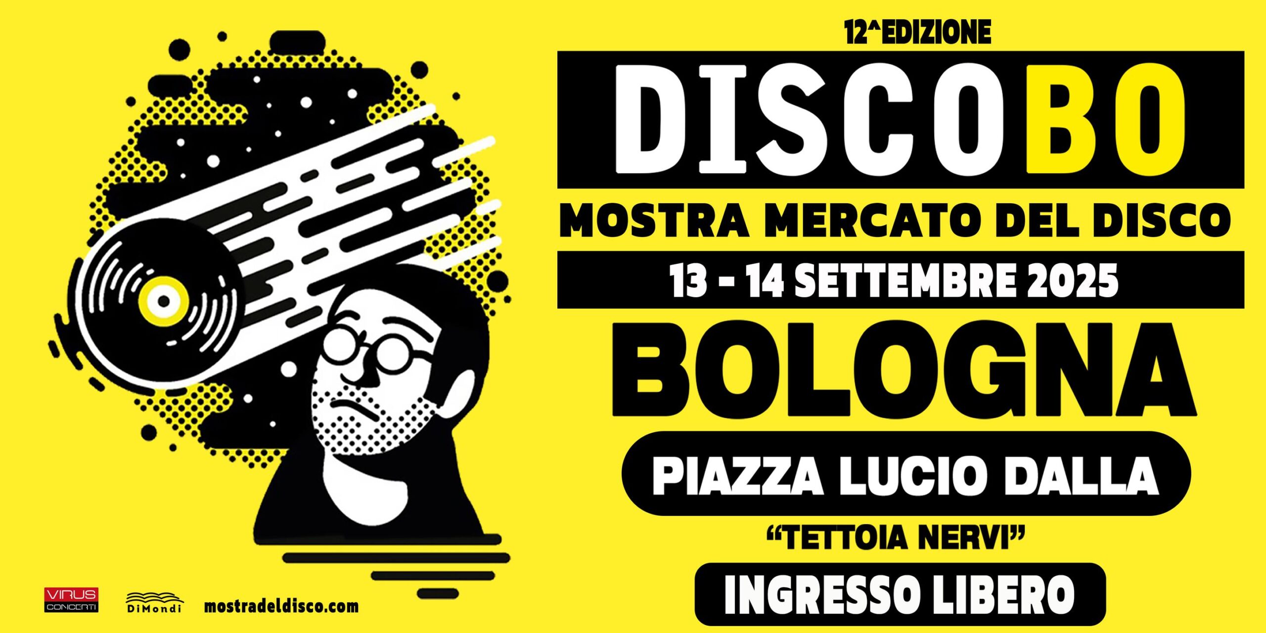 DISCO-BO: Sabato 13 e domenica 14 settembre torna in Piazza Lucio Dalla la Mostra del Disco di Bologna