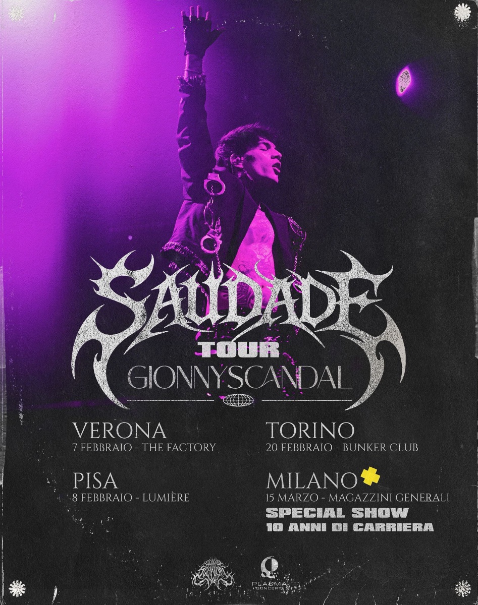 GIONNYSCANDAL: annunciato il “SAUDADE TOUR” per celebrare i dieci anni di carriera, al via il 7 febbraio