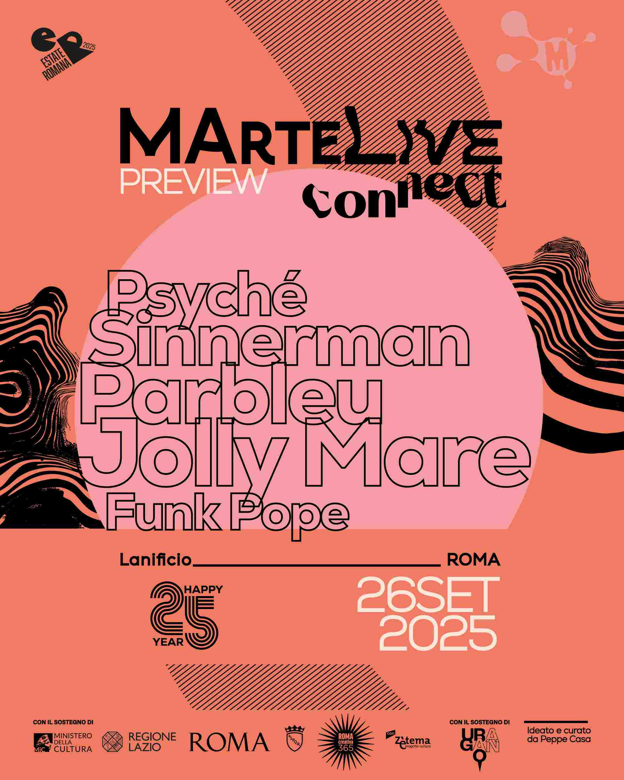 PREVIEW MArteLive Connect ‘25 al Lanificio con Parbleu, Sinnerman e Psyché live