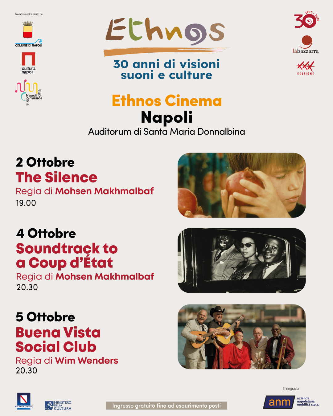 ULTIMI APPUNTAMENTI DEL FESTIVAL ETHNOS