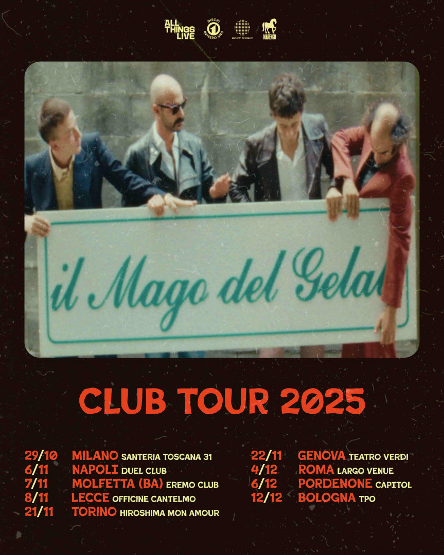IL MAGO DEL GELATO: Annunciato il tour autunnale nei club di tutta Italia con il nuovo album “Chi È Nicola Felpieri?” dal 29 ottobre.