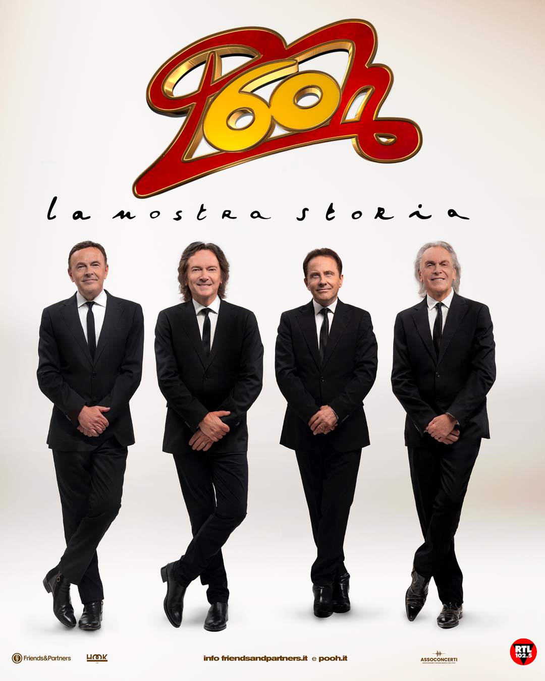 Nel 2026 si celebra il sessantennale   della band che ha fatto la storia  della musica italiana. IL GRANDE RITORNO LIVE DEI POOH