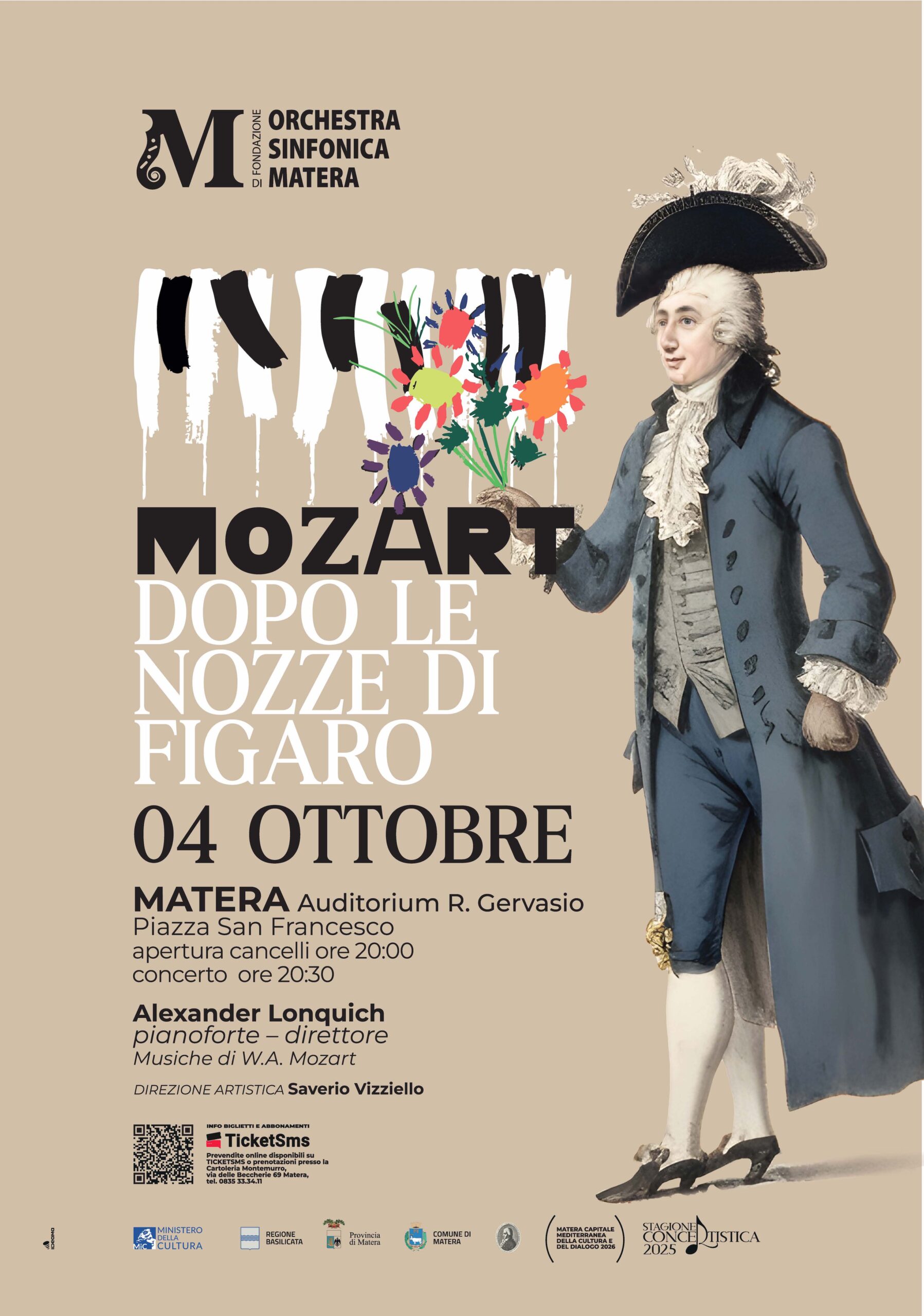 OSM – L’ORCHESTRA SINFONICA DI MATERA IN MOZART DOPO LE NOZZE DI FIGARO – Sabato 4 ottobre all’Auditorium Gervasio di Matera con Alexander Lonquich, pianista e direttore tra i più carismatici della scena internazionale
