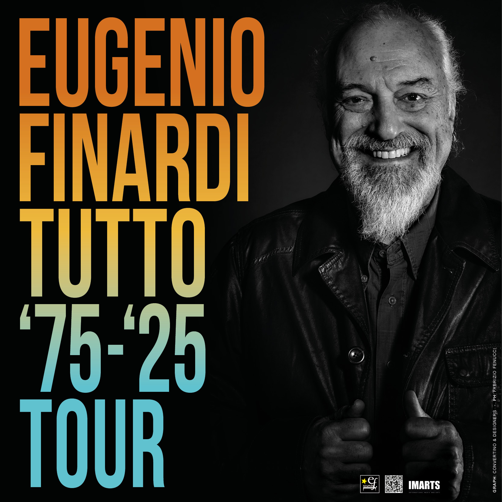 EUGENIO FINARDI dopo la Targa Mei 2025 Miglior Artista Indipendente dell’Anno celebra 50 anni di musica con tre spettacoli: “Voce Umana”, “Tutto ’75-’25” e “Tutto ’75-’25 Acoustic Duo”. Biglietti disponibili.