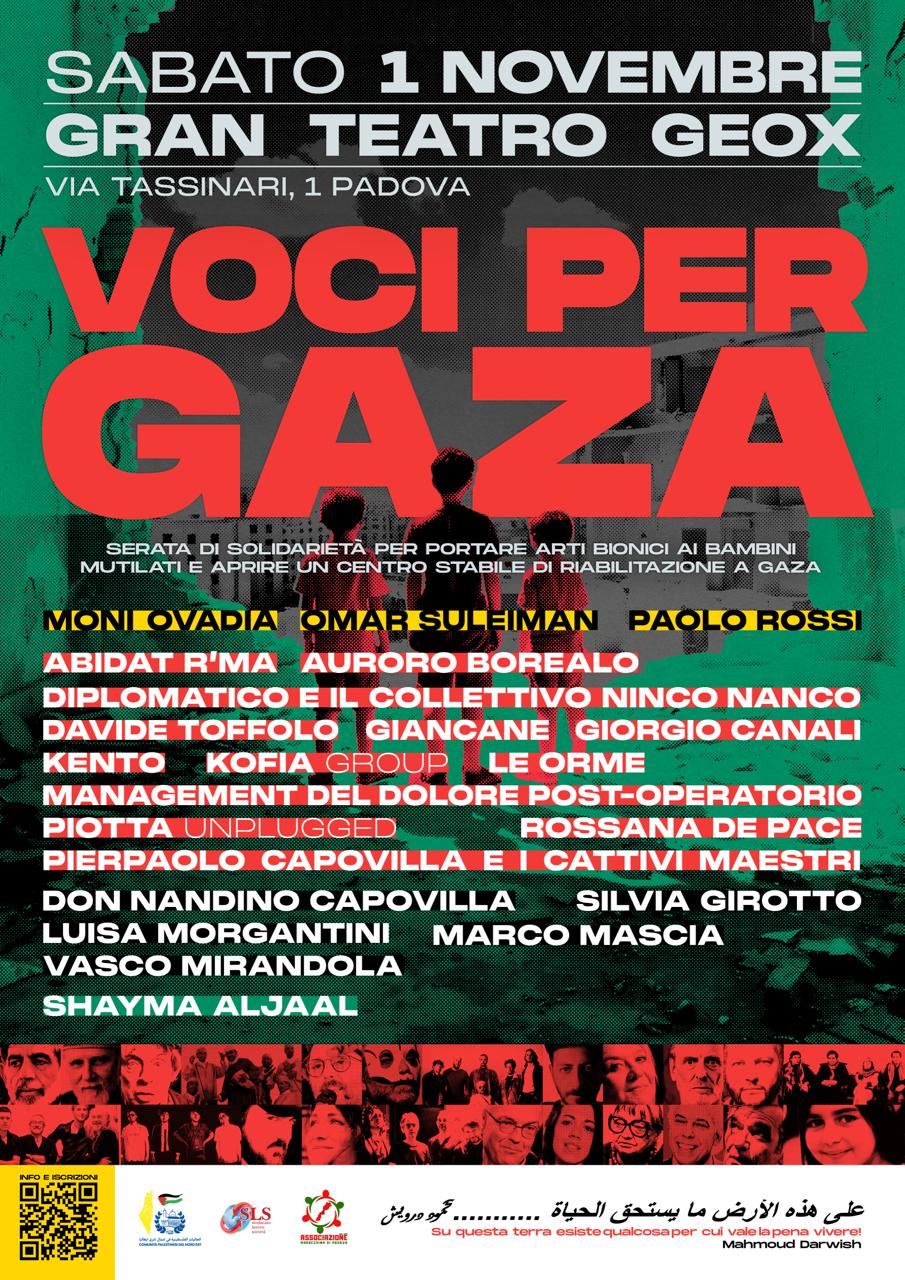 IL MEI È PARTNER DI “VOCI PER GAZA” ECCO IL PROGRAMMA!