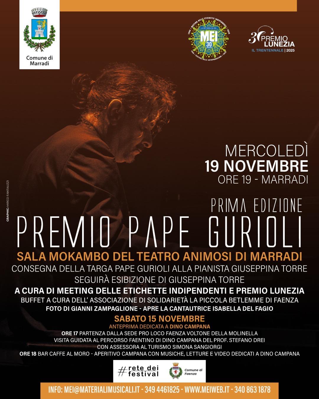 A Marradi la prima edizione del Premio Pape Gurioli