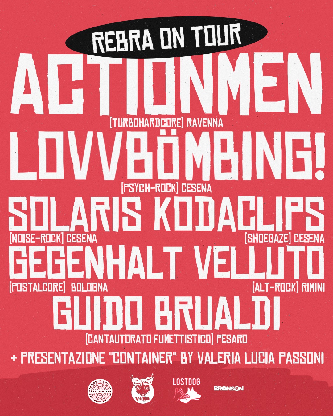 “Cesena Vibra” il 26/10 al Big Barrè di Cesena, con Actionmen, Gegenhalt e altre band