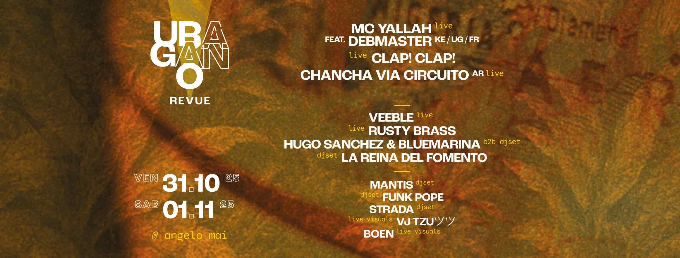 Uragano Revue torna anche quest’anno con una due giorni di global sound, sonorità esotiche e bass music all’Angelo Mai, nel weekend di Halloween