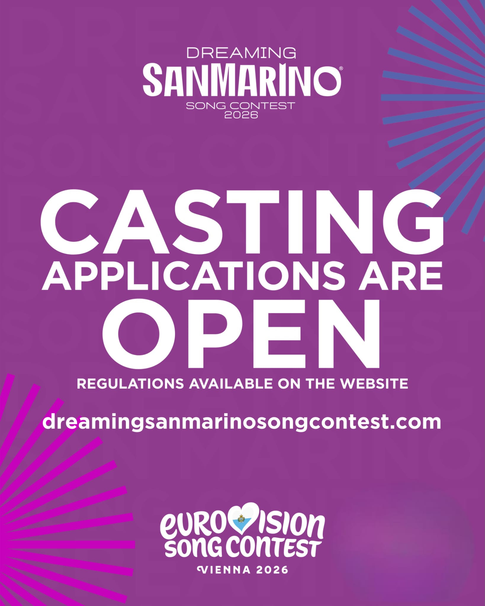 Al via le iscrizioni per la nuova edizione di DREAMING SAN MARINO SONG CONTEST